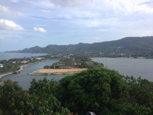 View from Chaweng Buddhist temple