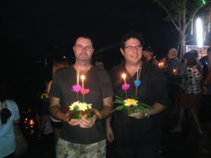 David and I celebrating Loi Krathong on Koh Samui (2015)