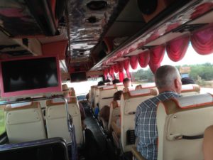 Pink bus between Surat Thani and Donsak Pier