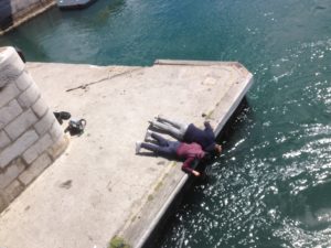 Sete - "Fishing" for mussels