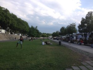 Lyon - The River Rhone promenade