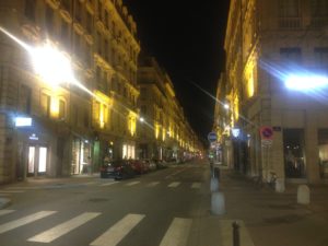 Lyon at night