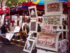 Montmartre in 2003 - My artists' stall