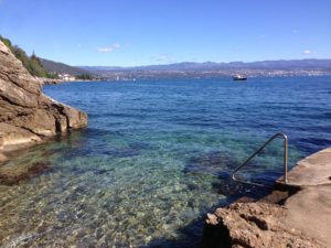 Hotel's private little beach