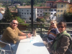 Steve, marina and Adri at Kanal ob Soči