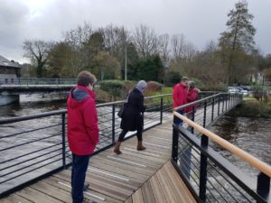 River in Guingamp, Xavier, Adri, Philippe and Lucie