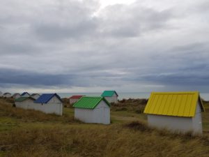 Cabanes at Gouville-sur-Mer