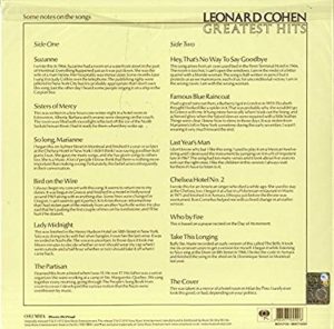 Leonard Cohen - The Best Of - Back Cover