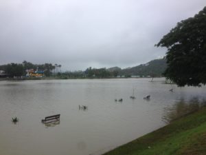 Chaweng Lake overflowing