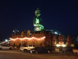 Golden Triangle surrounds at night