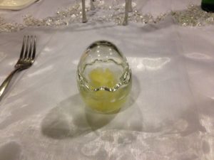 Christmas dinner - Lime sorbet to clear the palate after the starter courses