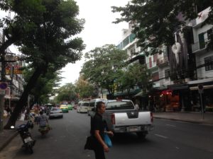 Typical Bangkok Street in a hood