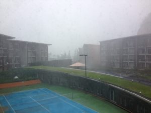 Rain at Replay Condominiums