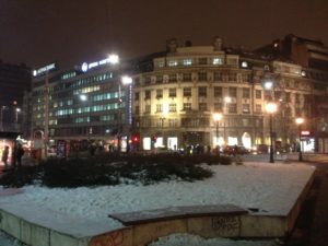 Opposite the Belgrade National Theatre