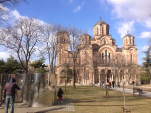 Saint Mark’s Church, view from Tasmajdan Park