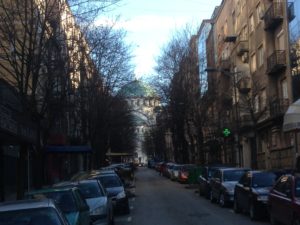 City view of Church of Saint Sava