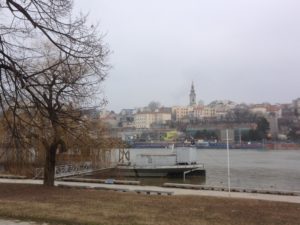 Sava River, old Belgrade in the background