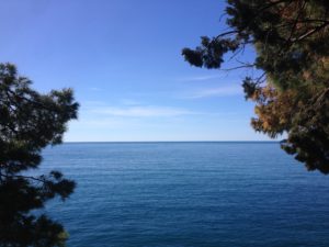 View from around Sveti Stefan beach