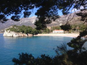 View from around Sveti Stefan beach