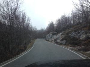 Winding road up the mountain