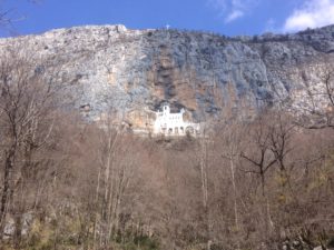 Ostrog Monastery from a distance