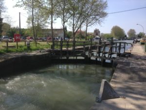 Lock gate ready to open