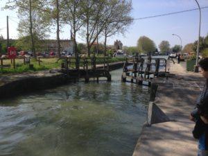 Lock gate opening