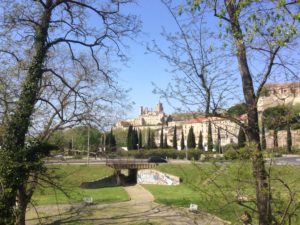 Beziers from Canal du Midi