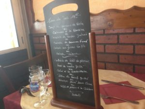 La Taverne Restaurant - Menu du jour