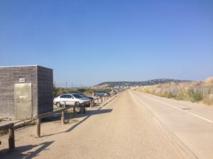 Parking area - Beach that stretches from Sète to Marseillan Plage