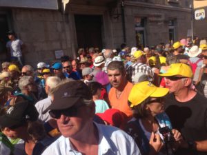 Tour de France - Prize giving crowd