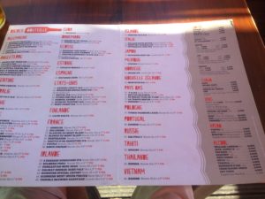 Menu at Star Ferry