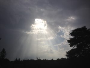 Sun shining on Pérouges