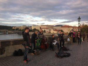 Charles Bridge street performers