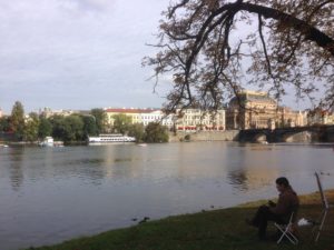 Island in Vltava River