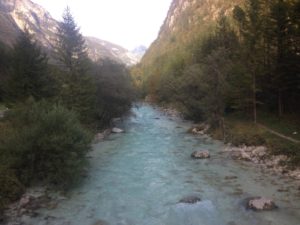 Soča River to the east