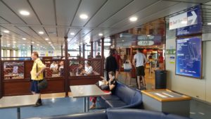 Inside the ferry