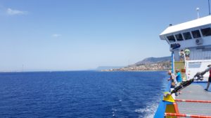 On the ferry to Sicily